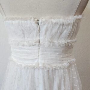Anthropologie White Strapless Dress